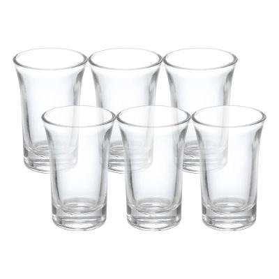 Kit 6 Copos de Shot CPDS018 40ML Vidro Base Espessa Cachaça Tequila Hauskraft