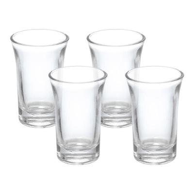 Kit 4 Copos de Shot CPDS018 40ML Vidro Base Espessa Transparente Hauskraft