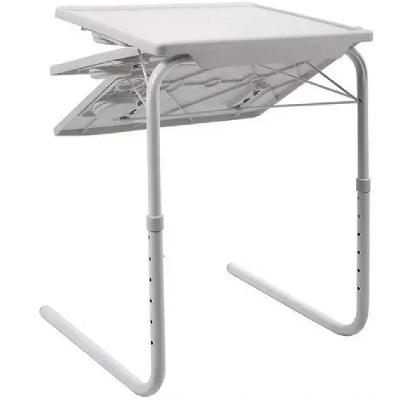 Mesa Dobrável Multiuso para Notebook Table Mate Portátil Aço Branco Yeet