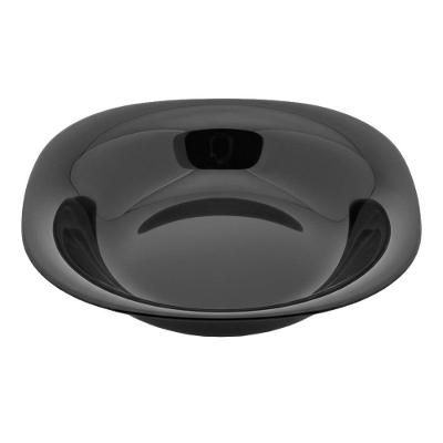 Prato Fundo de Vidro Opalino Quadrado 21CM Resistente Preto em Casa Tem