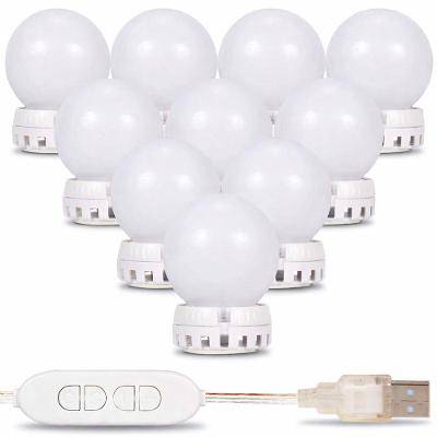 Kit 10 Lâmpadas LED Espelho Camarim Luz Branca Via USB Utimix