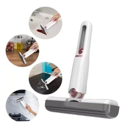 Mini Mop Esfregão Portátil Retrátil Dobrável Plástico e Esponja Branco Top Rio Comercial