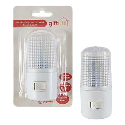 Luz Noturna de LED Bivolt 127V-220V com Interruptor Liga-Desliga