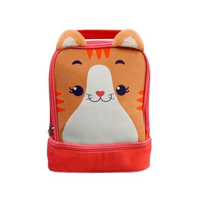 Lancheira Térmica Infantil Estampa Gato 5.5L Cinza Clio