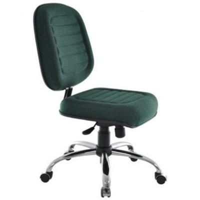 Poltrona Diretor Sem Braços Linha Blenda Base Cromada Verde