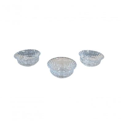 Bowl Alexa de Vidro Transparente para Sobremesa 3 Peças Wellmix