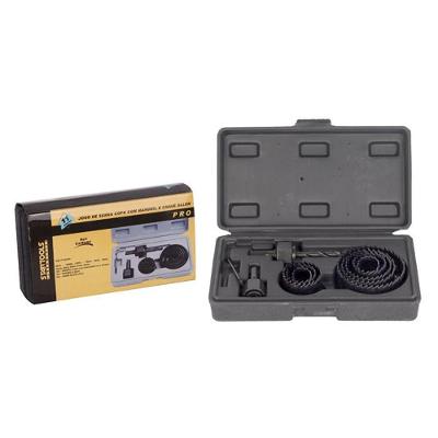Kit Serra Copo com Mandril e Chave Allen 11 Peças Aço Carbono Startools
