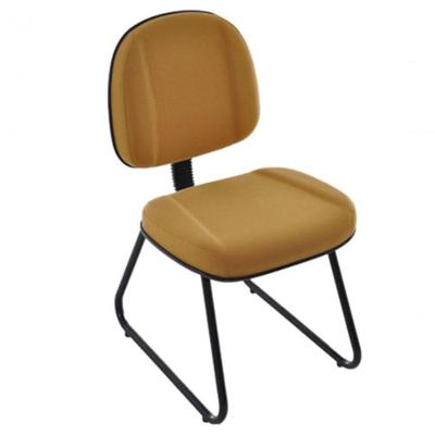 Cadeira Gerente Com Base Fixa Pé Palito Amarelo