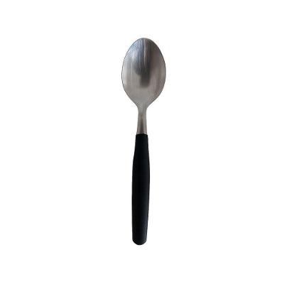 Kit 6 Colheres de Mesa Mato Grosso Inox Polido Preta Praticasa