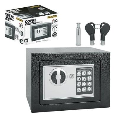 Cofre Digital Eletrônico Teclado e Chave Visor LED Preto Startools