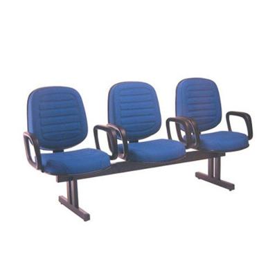 Poltrona Diretor em Longarina com 3 Lugares Blenda Cor Azul