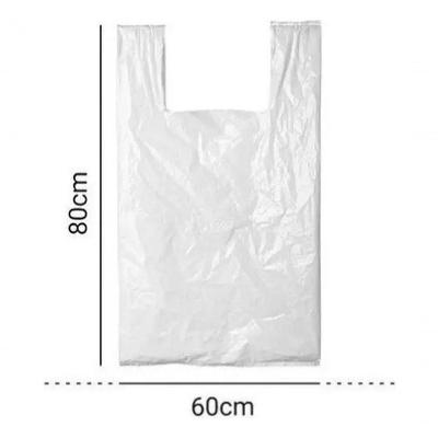 Sacola Plástica Branca Polietileno Reciclado 60x80cm 105 Unidades 5kg