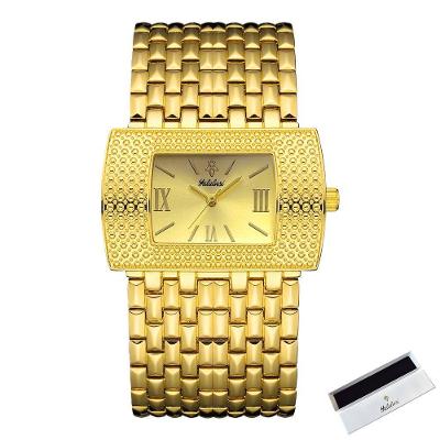 Relógio Masculino de Quartzo Analógico Pulseira Metal Dourado Sanda