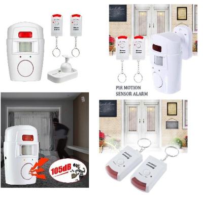 Alarme sem Fio Sensor de Movimento 10 Metros 2 Controles Remotos Branco