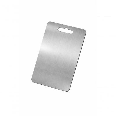 Tábua de Corte Retangular Pequena Aço Inoxidável Higienização Fácil Cozinha Inox