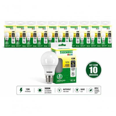 Lâmpada LED TKL 90 15W 3000K Base E27 Equivalente 90W Bivolt Taschibra