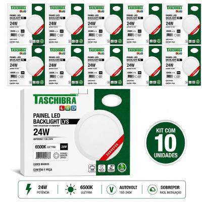 Painel LED LYS Sobrepor Redondo 24W 6500K Bivolt Branco Taschibra