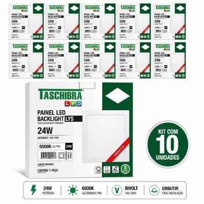 Painel LED LYS Embutir Quadrado 24W 6500K Bivolt Branco Taschibra