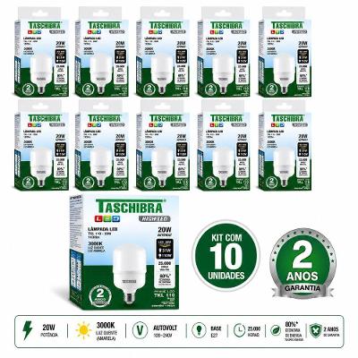 Lâmpada LED High LED TKL 110 20W E27 3000K 1600lm Bivolt Taschibra