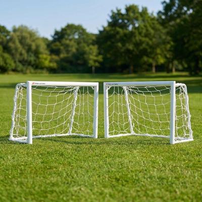 Kit 02 Mini Trave De Futebol Em Aço 90 x 60 x 40 Cm Free Action Show De Gols Branco