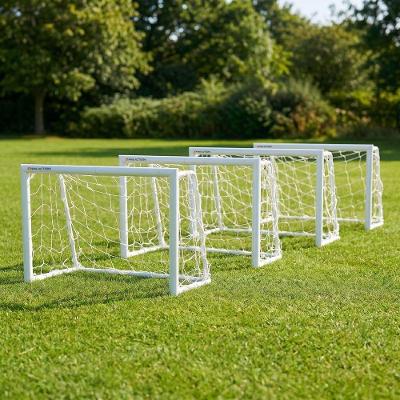Kit 04 Mini Trave De Futebol Em Aço 90 x 60 x 40 Cm Free Action Show De Gols Branco