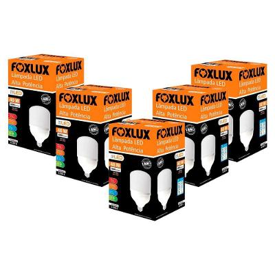 Kit 5 Lâmpadas LED 40W 6500K Bivolt Foxlux