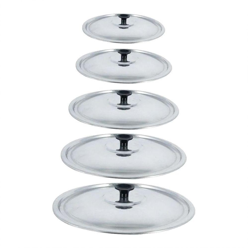 Kit Tampa Avulsa De Alumínio Leve Polido 18,20,22,24 E 26Cm - 1