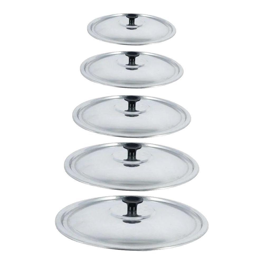 Kit Tampa Avulsa De Alumínio Leve Polido 18,20,22,24 E 26Cm. - 1