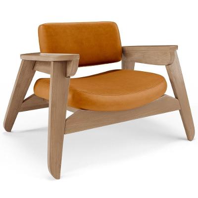Poltrona Living Concept L02 Couríssimo Pés Palito Whisky Lyam Decor