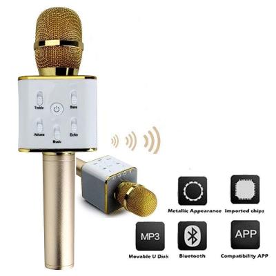 Microfone Karaokê Bluetooth The Voice Mixer 6W Recarregável Dourado Yeet