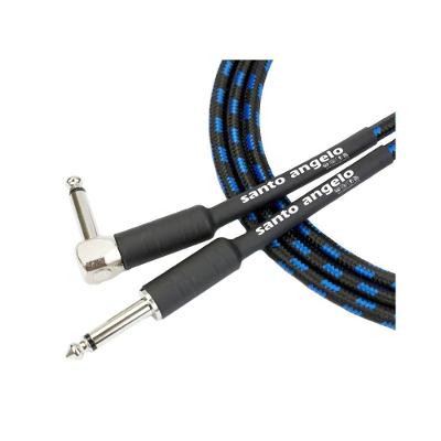 Cabo De Guitarra Santo Angelo Angl Lt Textil 3,05m Preto/azul P10/p10 90 Graus