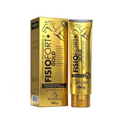 Pomada Massageadora Bio Instinto Fisiofort Gold com Arnica e Mentol 150g