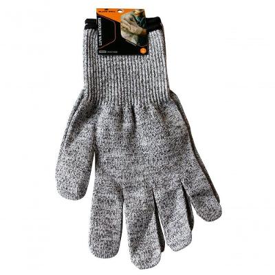 Luva Anticorte Profissional de Fibras Alta Resistência Cinza Black Bull