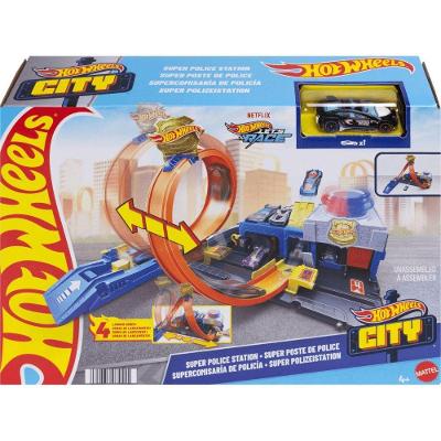 Pistas e Playsets Pista Super Delegacia Hot Wheels com Looping Emocionante e Horas de Diversão