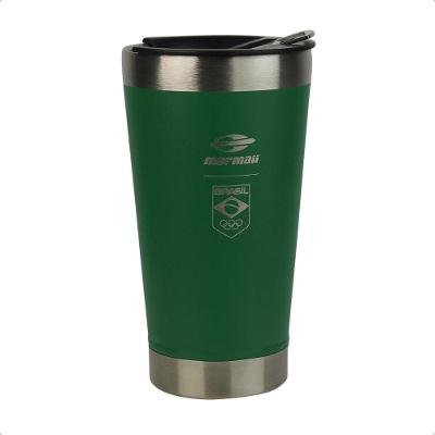 Copo Térmico Mormaii Time Brasil 510ml Aço Inox Verde