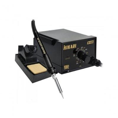 Estação de Solda Analógica HK936A 60W 220V com Ponta Aterrada Preta Hikari