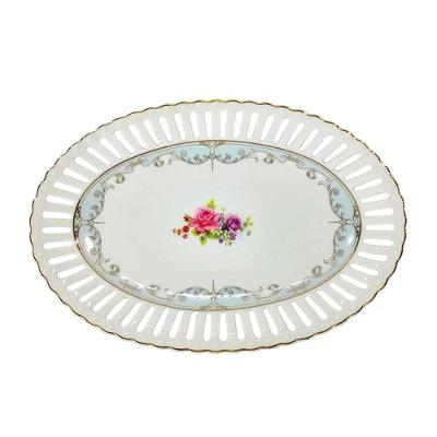 Travessa Oval Em Porcelana Mon Chéri 25x17cm L'hermitage
