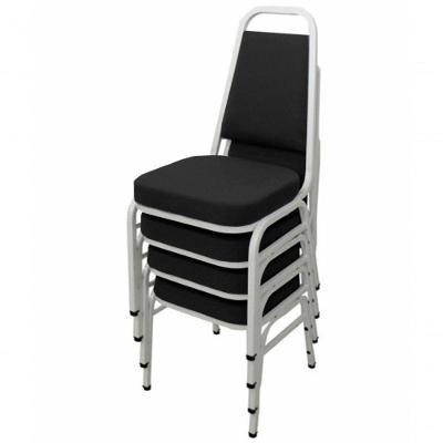 Kit Com 4 Cadeiras Empilháveis Linha Hotel Plus Preto