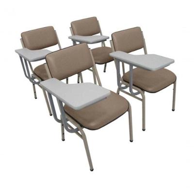 Kit Com 4 Cadeiras Para Auditórios Linha Hotel Smart Bege
