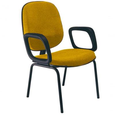 Cadeira Com Braços Diretor Para Escritório Linha Uno Amarelo