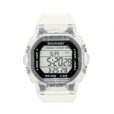 Relógio Feminino Digital Esportivo Transparente Led - Tudo Em Caixa