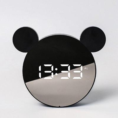 Relógio Digital Led Mickey Design Criativo &amp; Visor Espelhado - Tudo Em Caixa