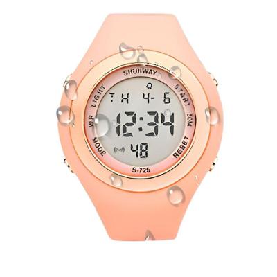 Relógio Digital Feminino Esportivo Shunway Rosé + Bateria - Tudo Em Caixa