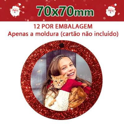 Moldura Pendente de Natal HX639 Porta Retrato para Árvore Verde Tudo em Caixa