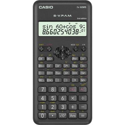 Calculadora Científica Casio Fx-82ms-2-s4-dh 240 Funções com Visor de Duas Linhas Preto