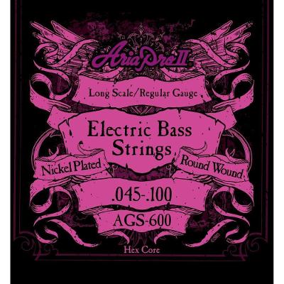 Encordoamento para Baixo 4 Cordas 045 AGS600 para Timbre Ressonante com Tons Definidos Aria Guitars