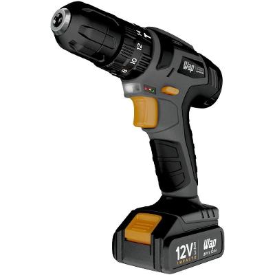 Parafusadeira e Furadeira de Impacto WAP BPFI 12K4 12V Li-Ion 30Nm 18 Níveis