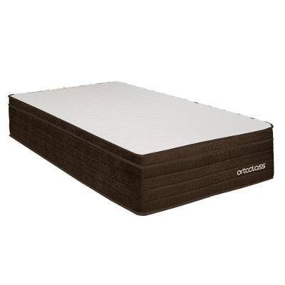 Colchão Solteiro Ortoclass Poli Ortopillow D28 Espuma Pró Aditivada 88x188x28 Marrom