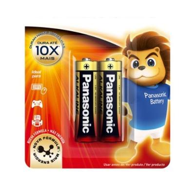 Pilha Alcalina AA LR6XAB com 2 Unidades de Longa Duração para Aparelhos de Alto Consumo Panasonic