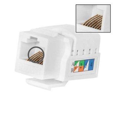 Tomada Keystone RJ45 Cat6 PCT 10 para Conexão de Cabos de Rede Branco Storm